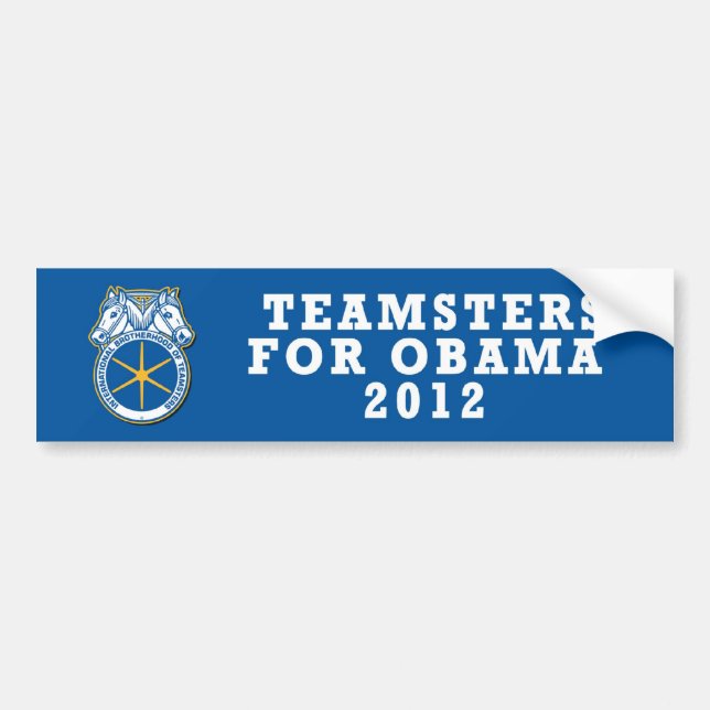 Pro-Obama-Aufkleber Teamsters 2012 Autoaufkleber (Vorne)