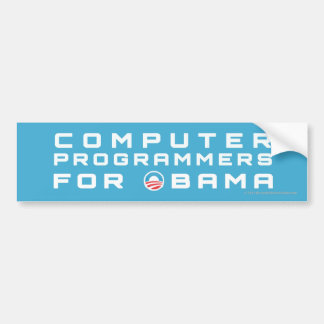Pro-Obama-Computerprogrammierer Autoaufkleber