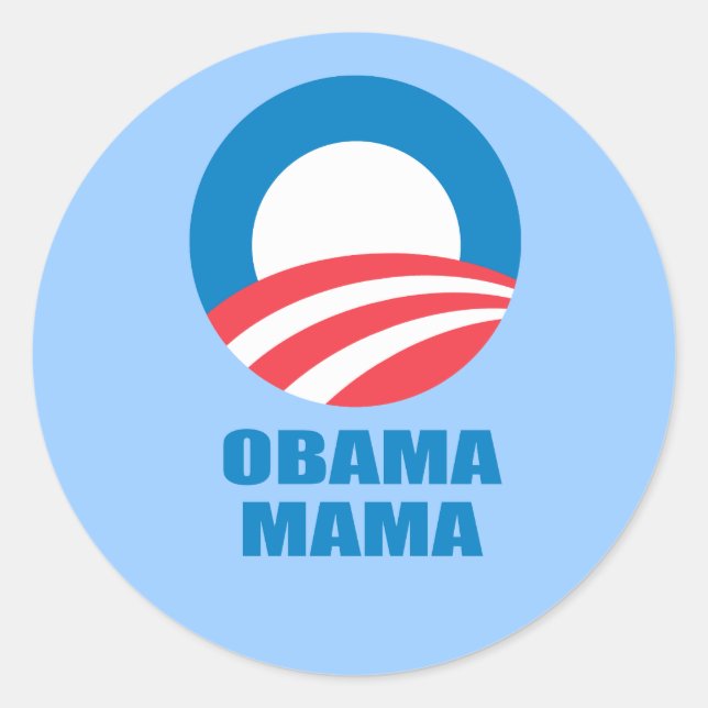 Pro-Obama - OBAMA MAMA Runder Aufkleber (Vorderseite)