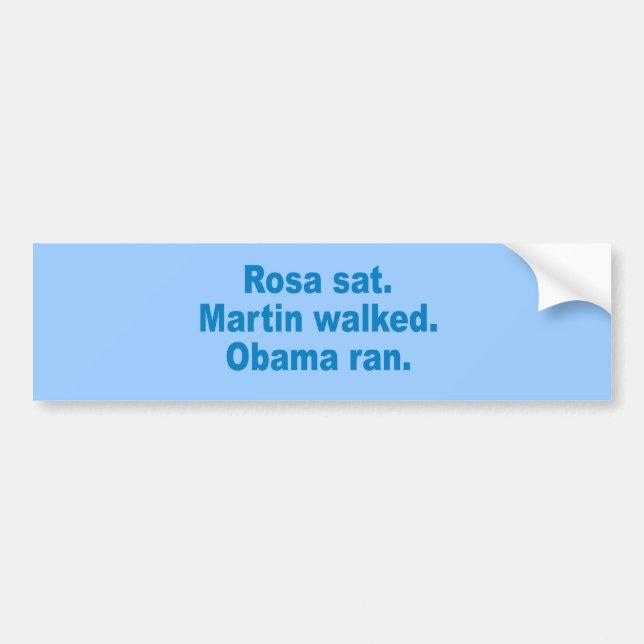 Pro-Obama - ROSA SAT. MARTIN GING. OBAMA LIEF Autoaufkleber (Vorne)