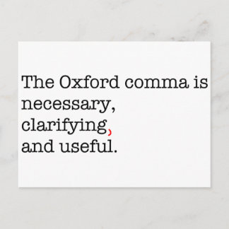 Pro-Oxford Comma Postkarte