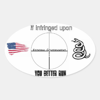 Pro-Pistole-Aufkleber #1 Ovaler Aufkleber