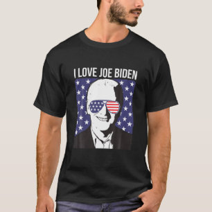 Pro-Präsident Joe Biden Usa FlaggenSonnenbrille I T-Shirt