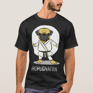 Pro Pug Nation Die Verteidigung Karate Kampfsport  T-Shirt