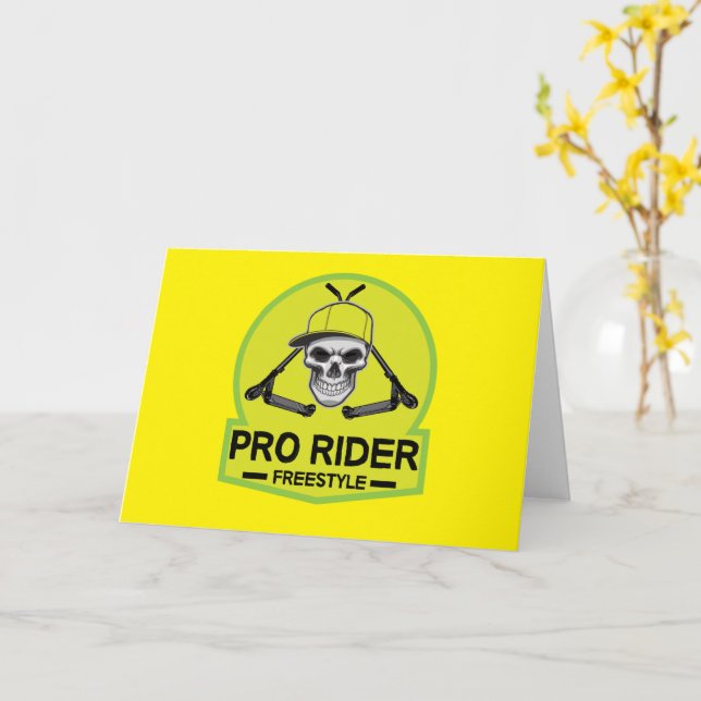 Pro Scooter Free Ricks Tricks Card Karte (Gelbe Blume)