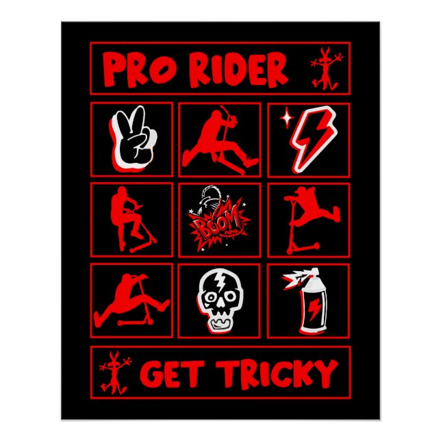 Pro Scooter Free Rider Tricks Poster (Vorderseite)