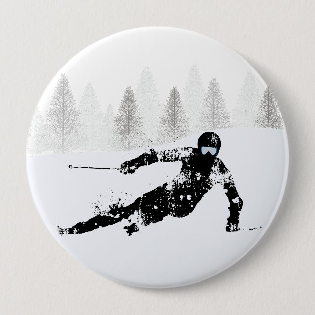 Pro Skier, Ski Snowboard Button (Vorderseite)
