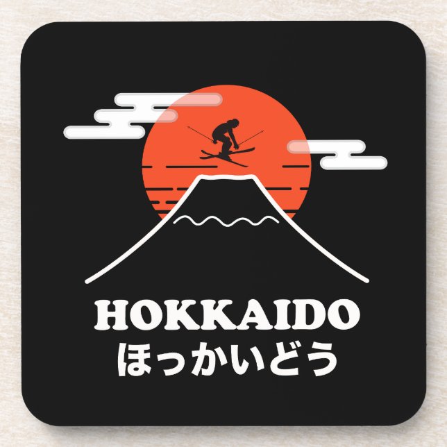 Pro Skier, Ski Snowboard, Japanisch Getränkeuntersetzer (Vorderseite)