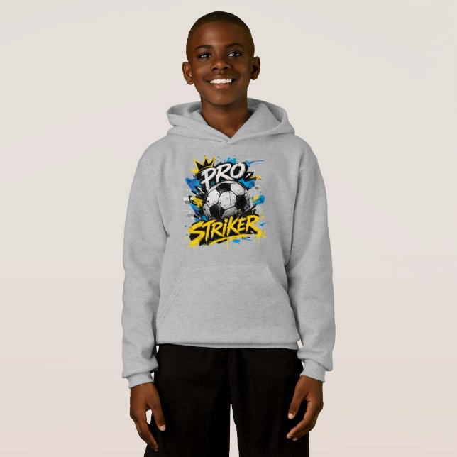 Pro Striker Urban Graffiti Fußball Hoodie (Vorne ganz)