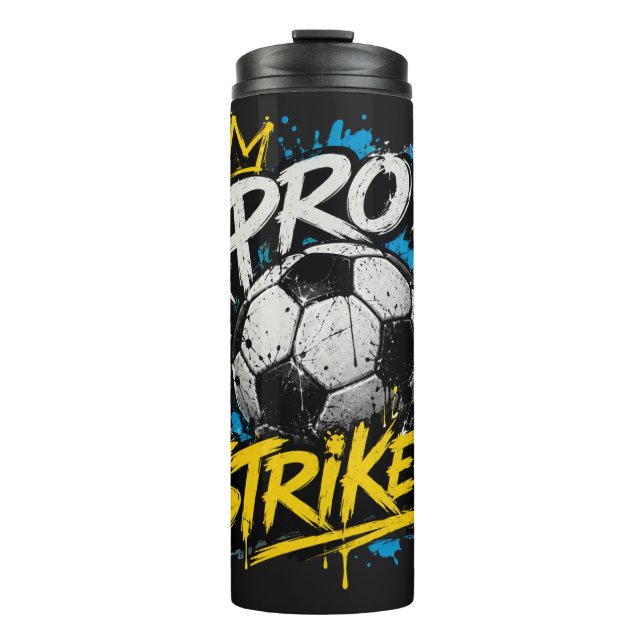 Pro Striker Urban Graffiti Fußball Thermosbecher (Vorderseite)