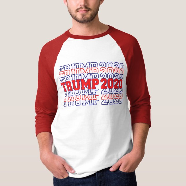 Pro Trump 2020 Wahltypografie T-Shirt (Vorderseite)