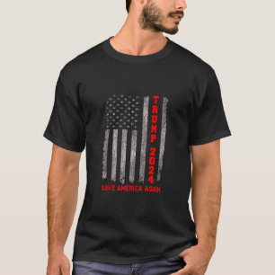 Pro Trump 2024 Rette America Again Vintag USA Flag T-Shirt