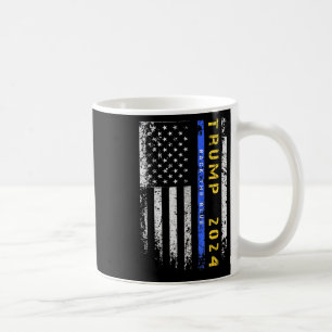 Pro Trump 47 2024 Back The Blue Thin Blue Line Ame Kaffeetasse