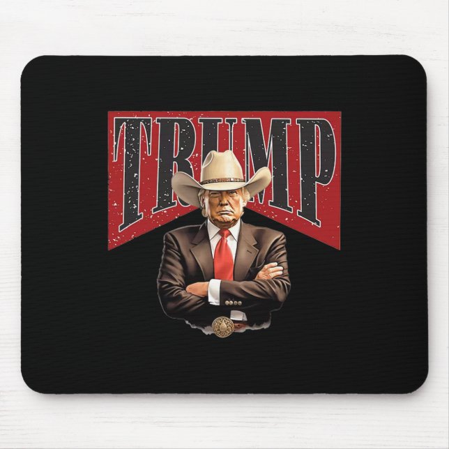 Pro Trump Cowboy Mousepad (Vorne)