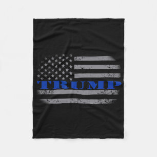 Pro Trump Politische Amerikanische Flagge T-Shirt Fleecedecke