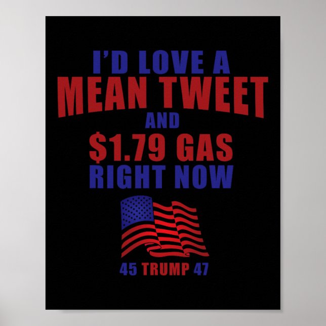 Pro Trump Support Id Liebe Ein Gemeiner Getweetet  Poster (Vorne)