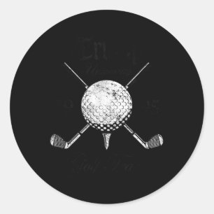 Pro Trump Vintag University Golf Team Funny Gift Runder Aufkleber