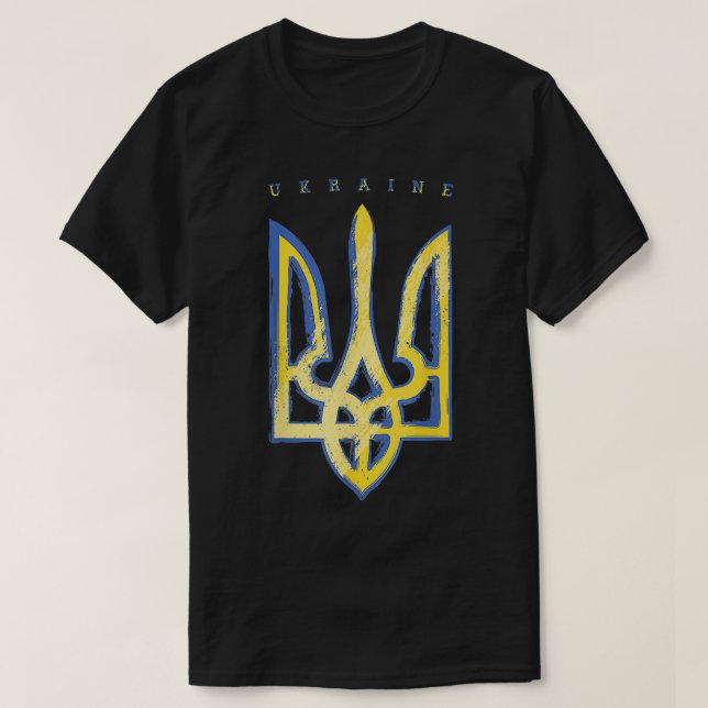 PRO UKRAINE UNTERSTÜTZUNG FLAG UKRAINISCHES SYMBOL T-Shirt (Design vorne)