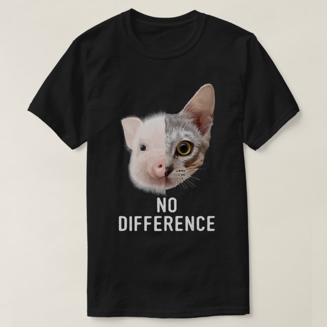 Pro Vegan No Differenzial Vegetarian Animal Welfar T-Shirt (Design vorne)