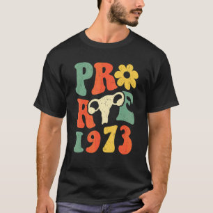 Pro Wahl Roe 1973 Blumen Uterus Retro Vintage T-Shirt