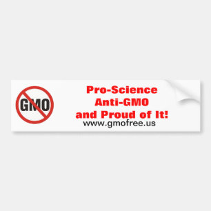 Pro-Wissenschaft Anti-GMO Autoaufkleber