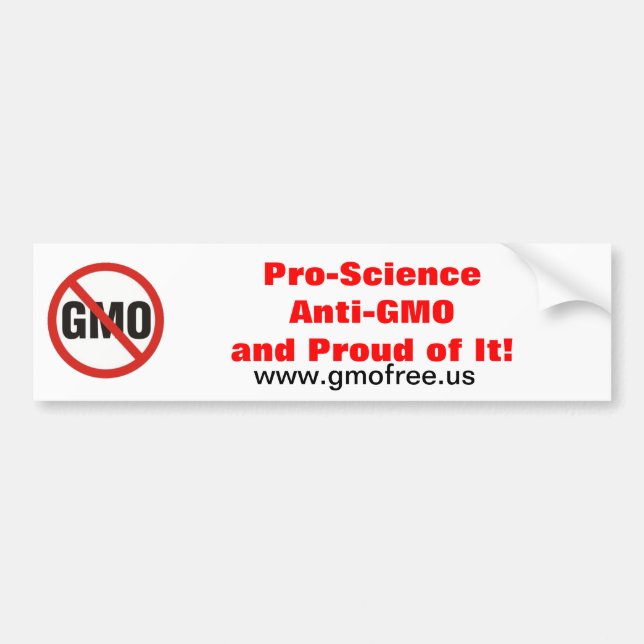 Pro-Wissenschaft Anti-GMO Autoaufkleber (Vorne)