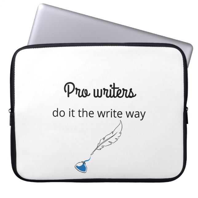 Pro Writer Tu's the Write Way Laptopschutzhülle (Vorderseite)