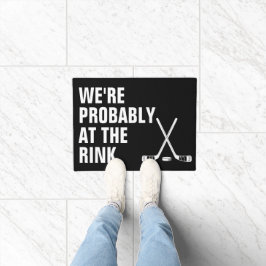 Probably At The Rink Hockey Fußmatte