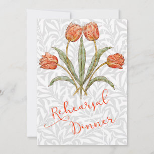 Probe Abendessen Einladung Vintage Blume