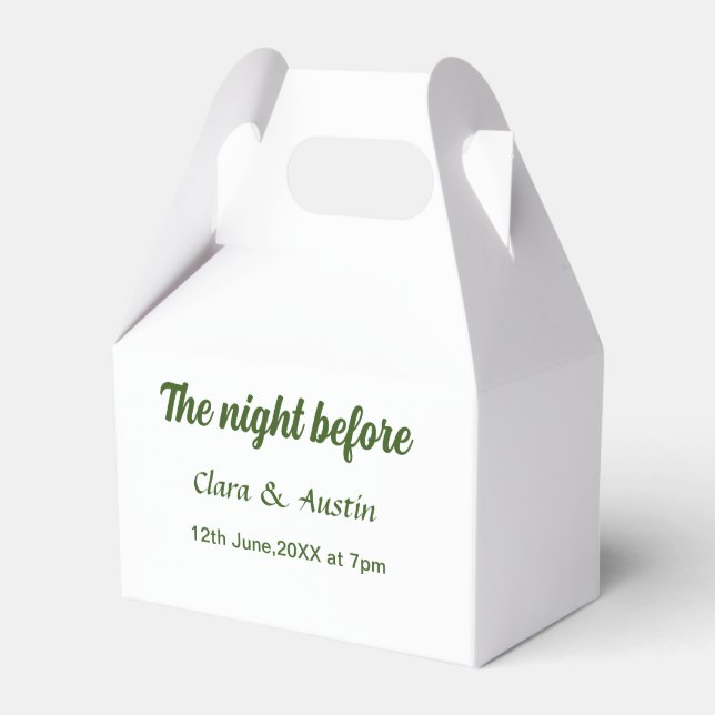 Probe Abendessen in der Nacht vor der einfachen mi Geschenkschachtel (Vorderseite)