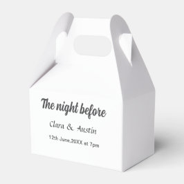 Probe Abendessen in der Nacht vor der einfachen mi Geschenkschachtel