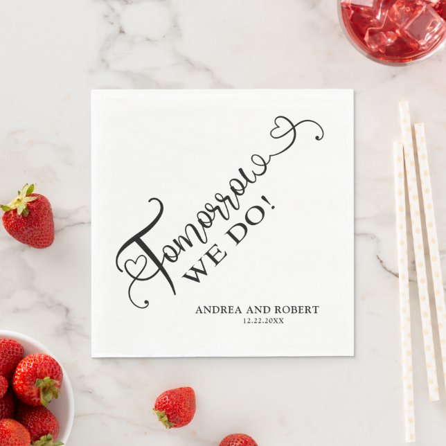 Probe Abendessen Morgen Hochzeit Serviette (Beispiel)