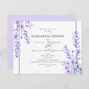 Probe   Aquarelllavender - Dusty Blue Floral Einladung