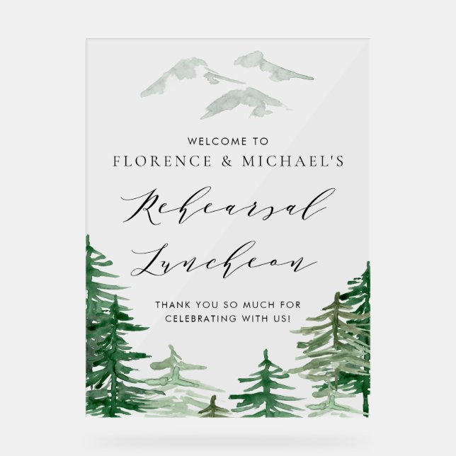 Probe Brunch im Wald Acrylschild (Vorderseite)