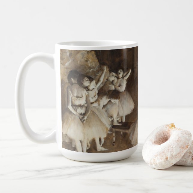Probe des Balletts auf Bühne | Edgar Degas Kaffeetasse (Mit Donut)