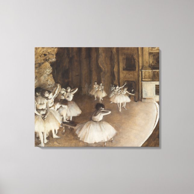 Probe des Balletts auf Bühne | Edgar Degas Leinwanddruck (Vorderseite)