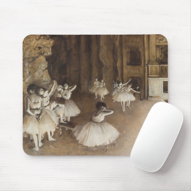 Probe des Balletts auf Bühne | Edgar Degas Mousepad (Mit Mouse)