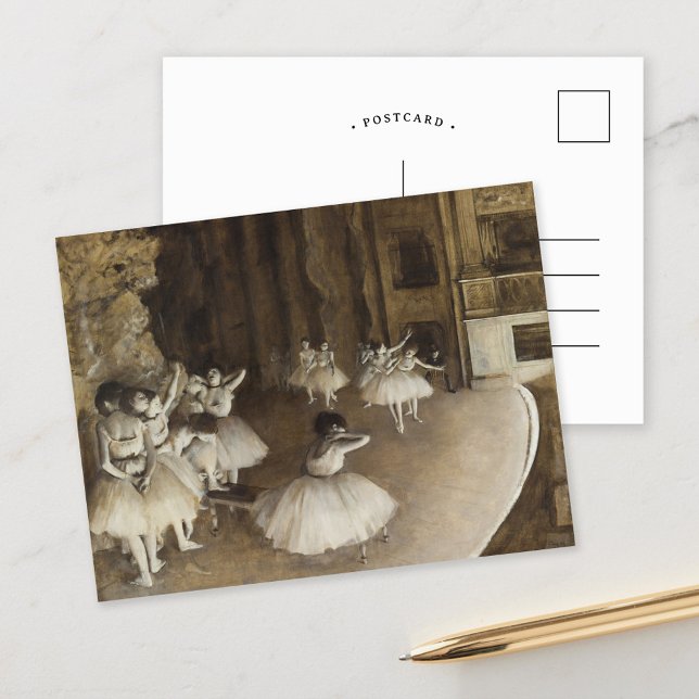 Probe des Balletts auf Bühne | Edgar Degas Postkarte (Von Creator hochgeladen)