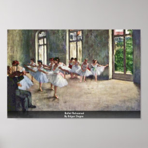 Probe des Balletts von Edgar Degas Poster