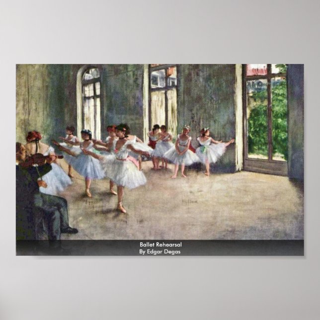Probe des Balletts von Edgar Degas Poster (Vorne)