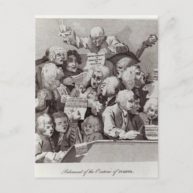 Probe des Judith-Oratoriums, 1734 Postkarte (Vorderseite)