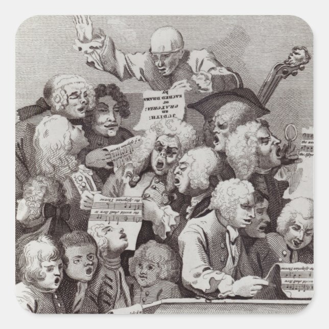 Probe des Judith-Oratoriums, 1734 Quadratischer Aufkleber (Vorderseite)