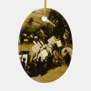 Probe des Pasdeloup Orchestra durch JS Sargent Keramik Ornament