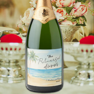 Probe Dinner Beach und Palmen Bäume Hochzeit