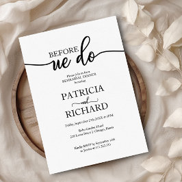 Probe Dinner bevor wir einfache Elegante machen Einladung