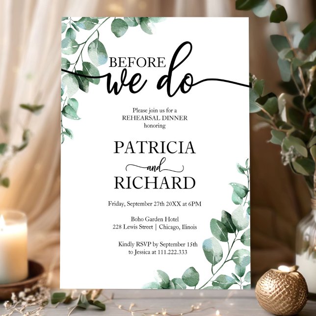 Probe Dinner bevor wir Grün machen Einladung (Von Creator hochgeladen)