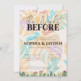 Probe Dinner Cactus Tropical Palm Tree Wüste Einladung