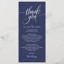 Probe Dinner Danke, dass Sie die Karte setzen