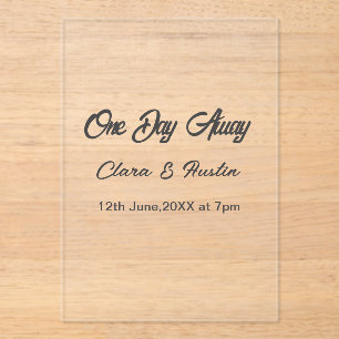 Probe Dinner Einen Tag vor dem Namen da Acryleinladungen