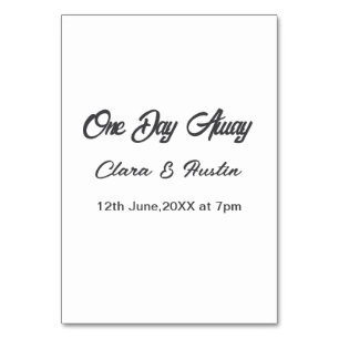 Probe Dinner Einen Tag vor dem Namen da Tischnummer